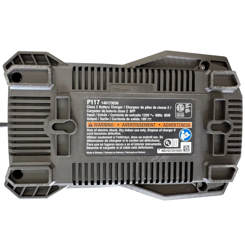 Ryobi P117 18V ONE+ IntelliPort 30 Minute Fast Battery Charger Dual Chemistry